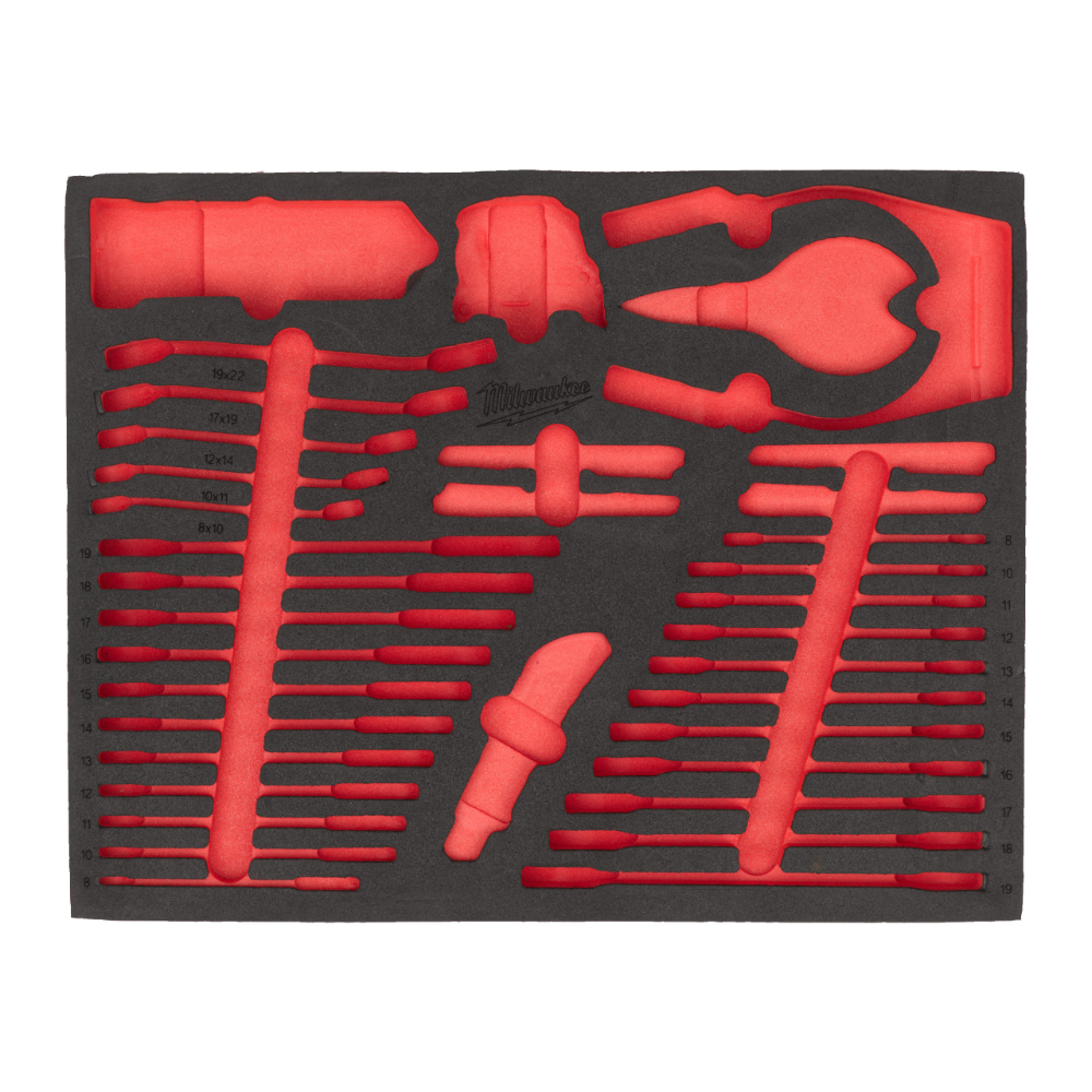 Module mousse vide pour jeu de pinces et marteau de 14 pièces MILWAUKEE - 4932500766