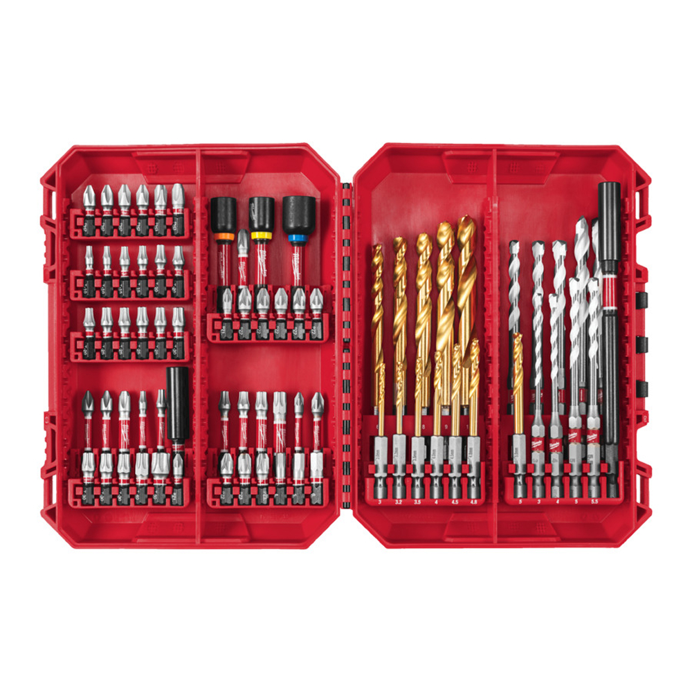 Coffret 74 Pièces MILWAUKEE Shockwave Impact - 4932501308