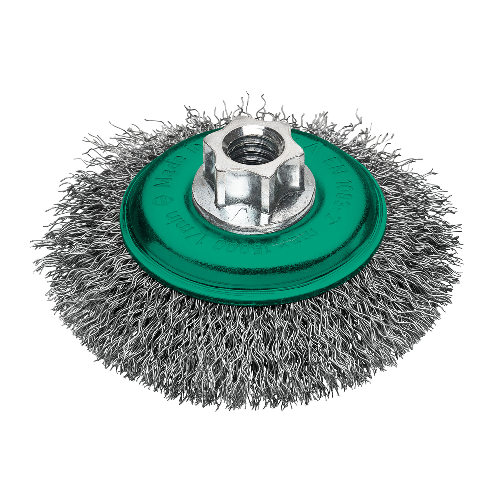 Brosse coupe sur tige inox ondule M14 100x10 0,35 MILWAUKEE - 4932501749