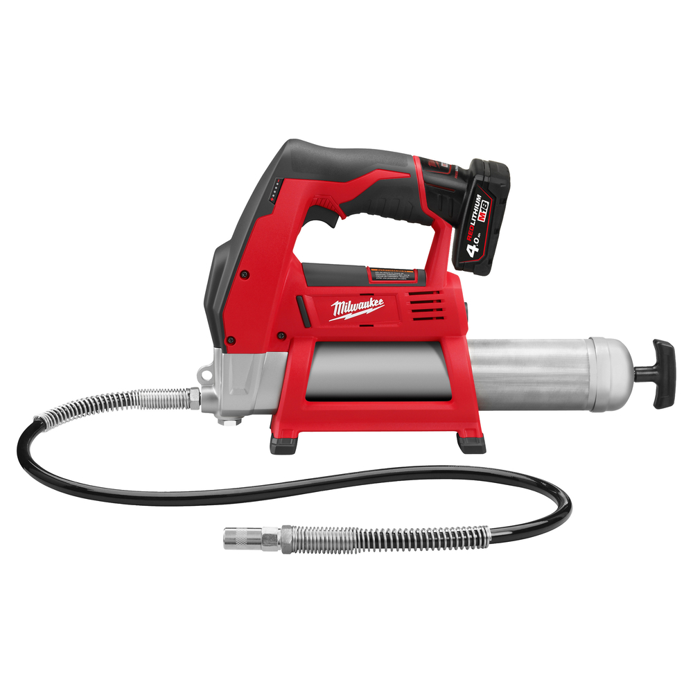 Pompe à graisse MILWAUKEE 12V batterie 4,0 Ah et chargeur M12 GG-401B - 4933441675