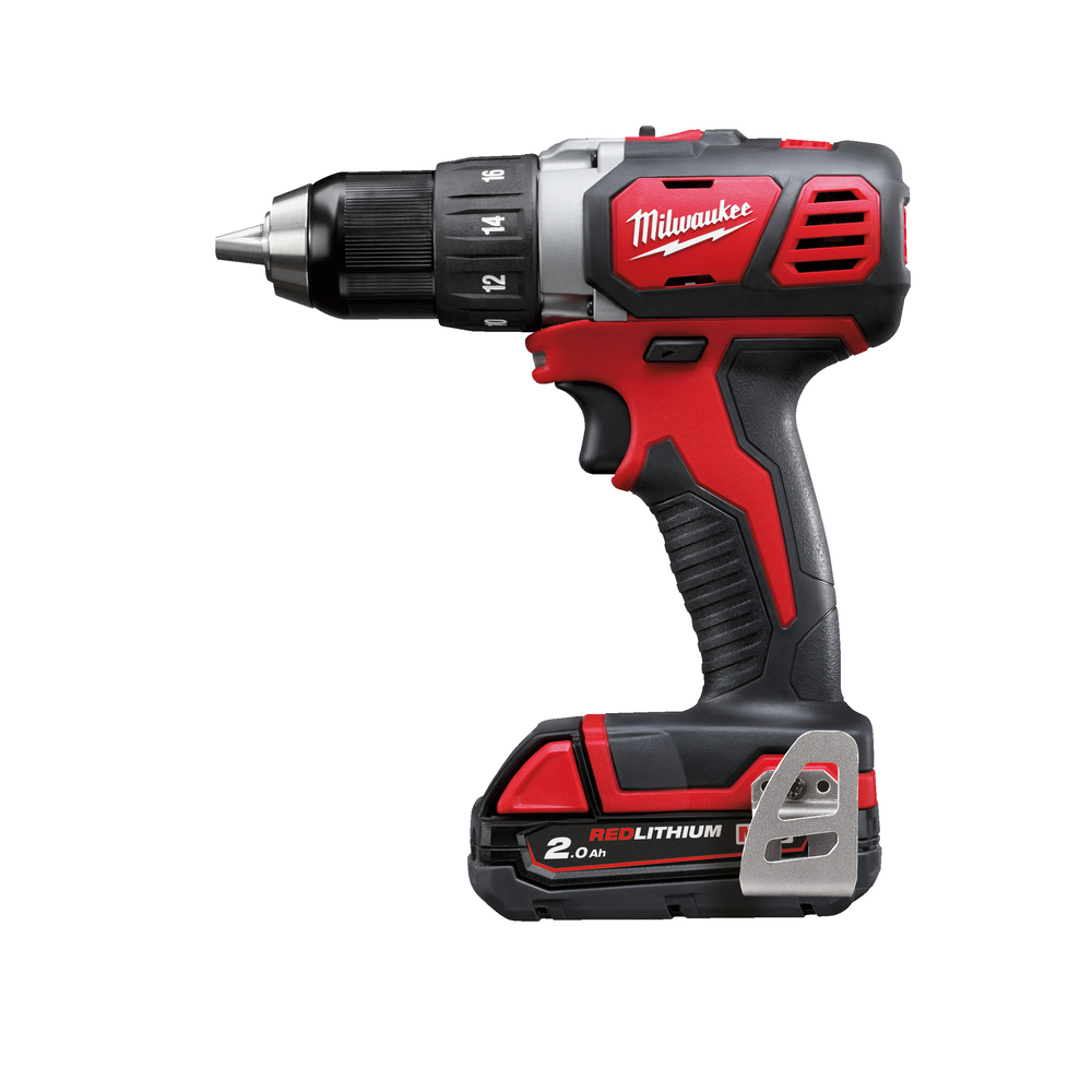 Perceuse visseuse MILWAUKEE sans fil 18 V 2 batteries 2 Ah 50 Nm en coffret M18 BDD-202C - 4933443555