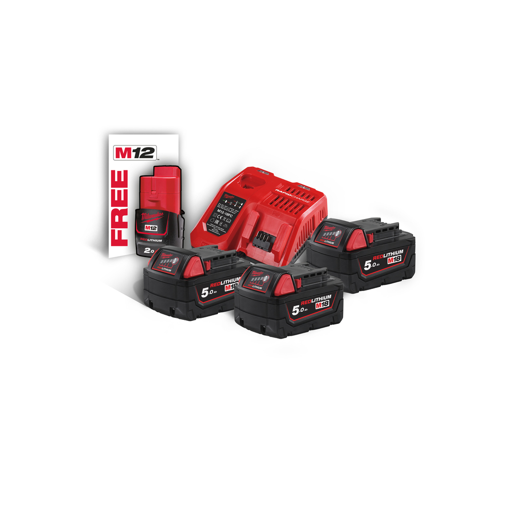 Pack énergie MILWAUKEE M18 NRG-503 18V 5,0 Ah 3 batteries - 4933451423