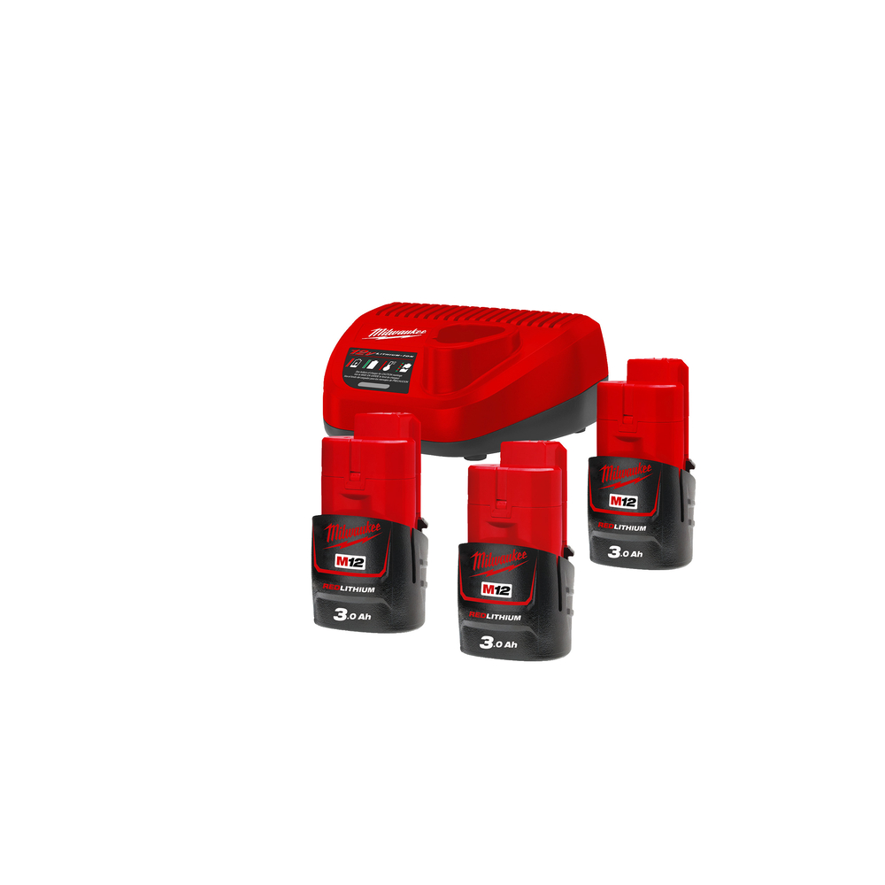 Pack NRJ 12V, 3,0 Ah Red Lithium, système M12 MILWAUKEE M12NRG-303 - 4933459207