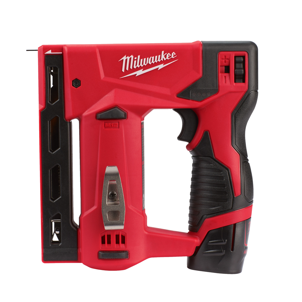 Agrafeuse MILWAUKEE M12 BST-202X avec batteries 2,0Ah et chargeur en HD Box - 4933459635