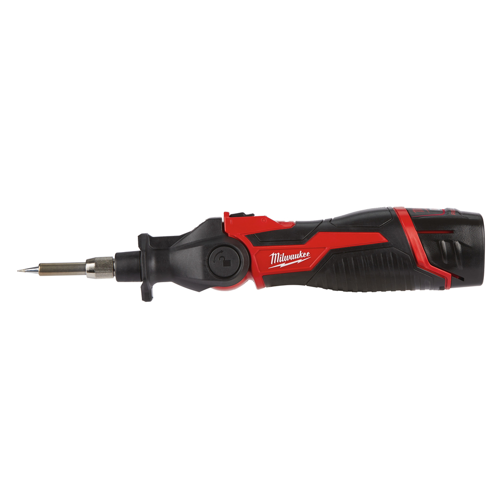 Fer à souder MILWAUKEE 12V 400°C avec batterie 2,0 Ah et chargeur en coffret M12 SI-201C - 4933459761