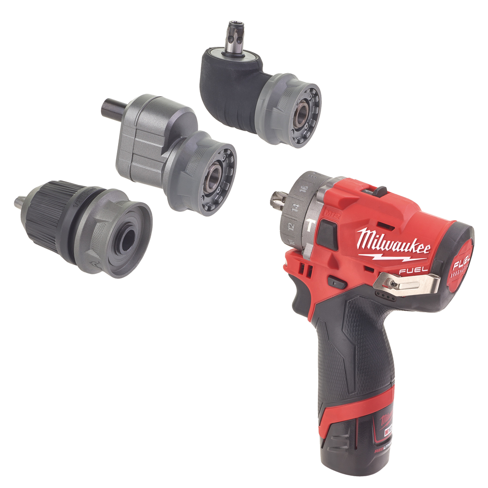 Perceuse à percussion 6 en 1 M12 FUEL MILWAUKEE avec mandrins amovibles 4933464138