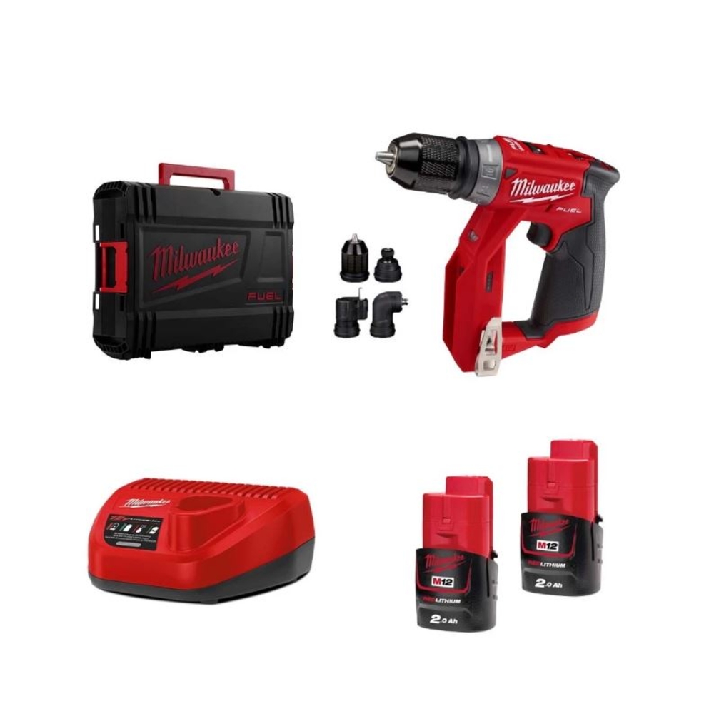 Perceuse visseuse MILWAUKEE 12V 2Ah M12 FUEL FDDXKIT-202X 4933464979