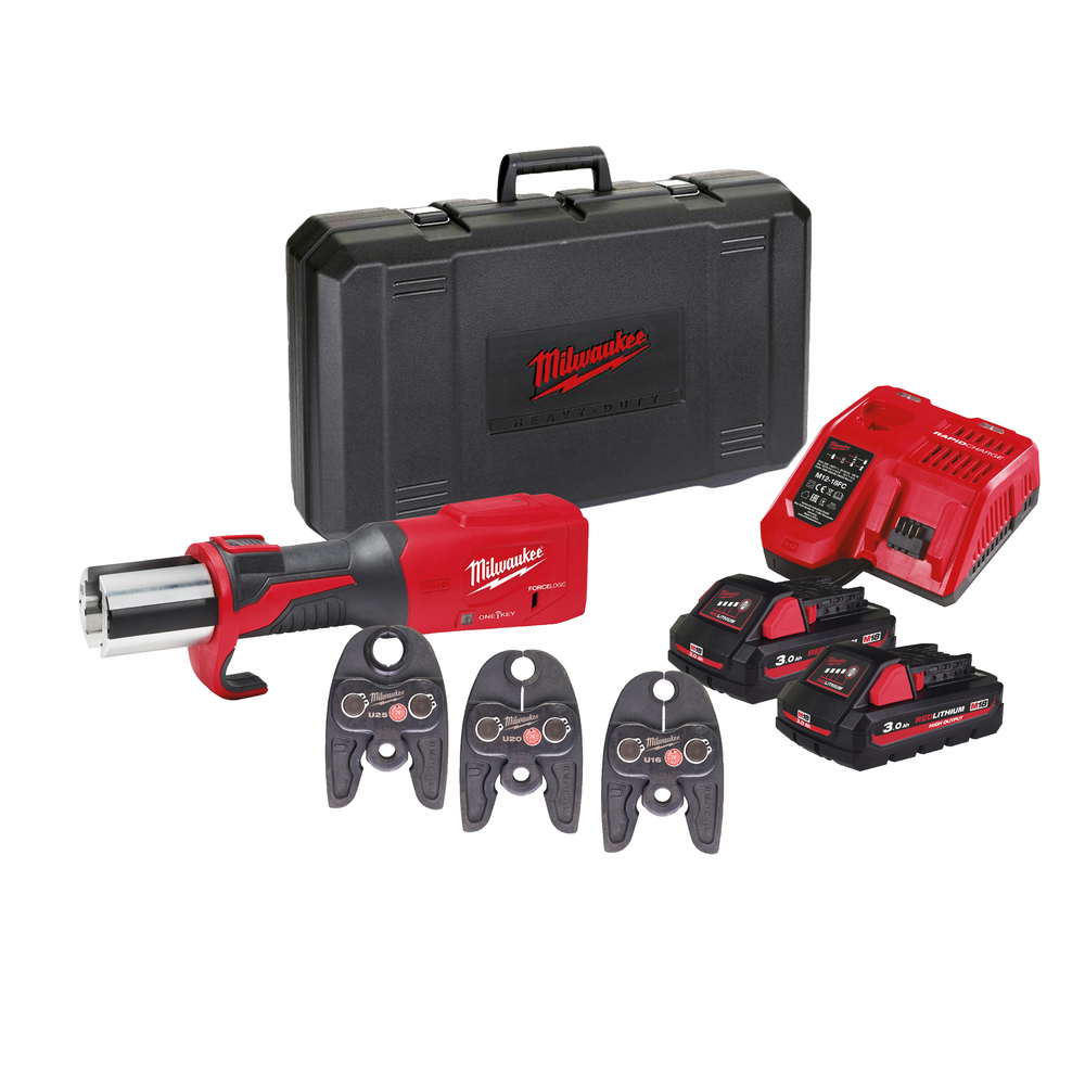 Sertisseuse hydraulique one key, 18v, 2 batteries 3ah, matrices u MILWAUKEE - 4933478309
