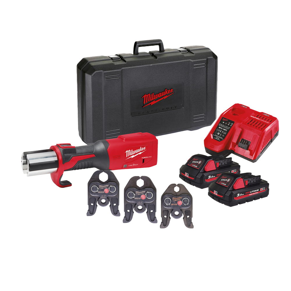 Sertisseuse hydraulique one key, 18v, 2 batteries 3ah, matrices m MILWAUKEE - 4933478310