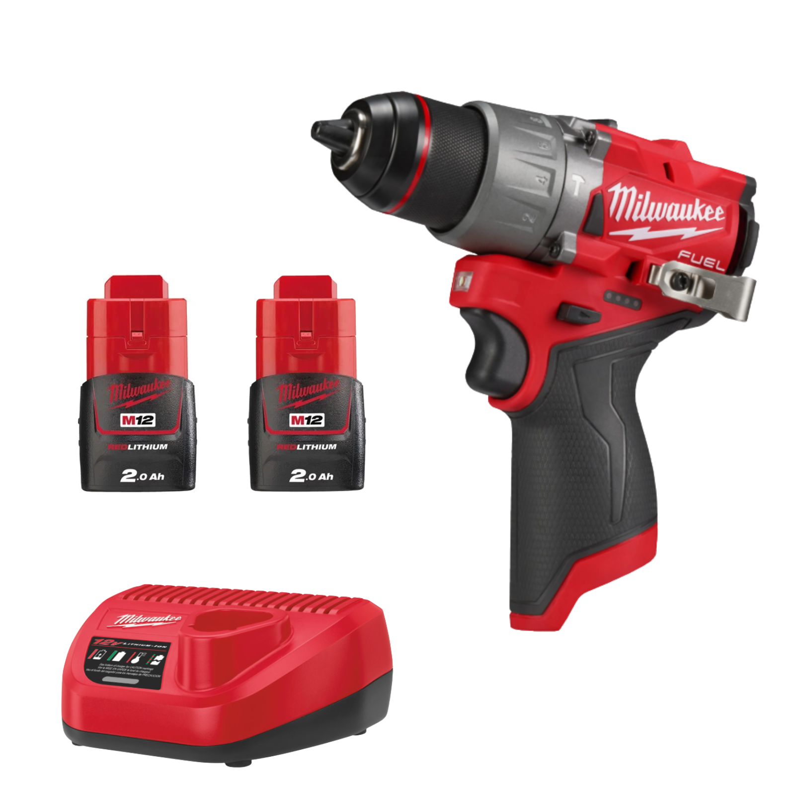 Perceuse à percussion MILWAUKEE FUEL M12 13mm 2,0 Ah 40 Nm 4933479868