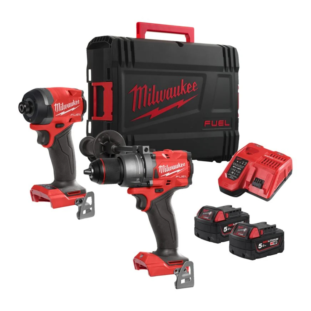 Pack duo MILWAUKEE perceuse à percussion + visseuse à chocs M18 FPP2A3-502X 4933480873