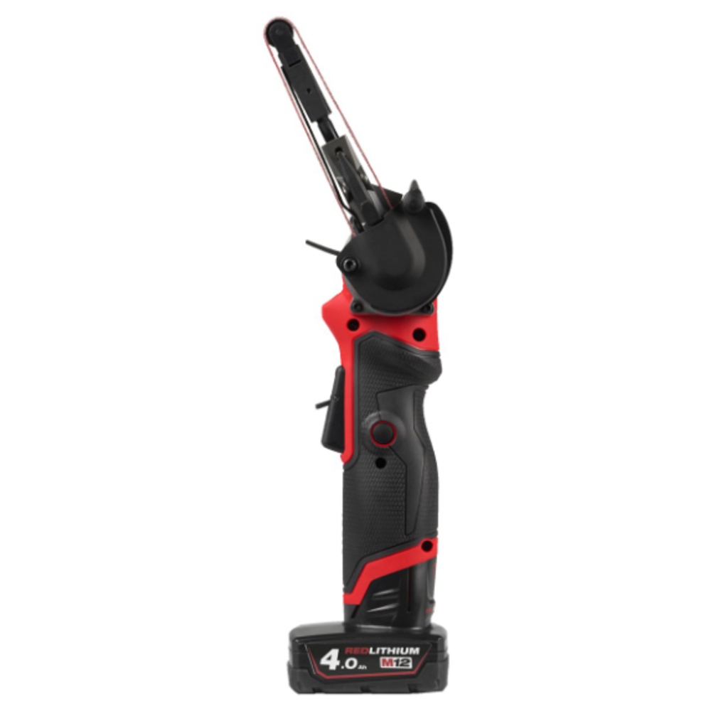 Ponceuse à bande, 10mm, 12V, 2 batteries 4,0 Ah - Sac, 1 batterie 12V 4.0 Ah Red Li-Ion, chargeur C12C MILWAUKEE - 4933480959