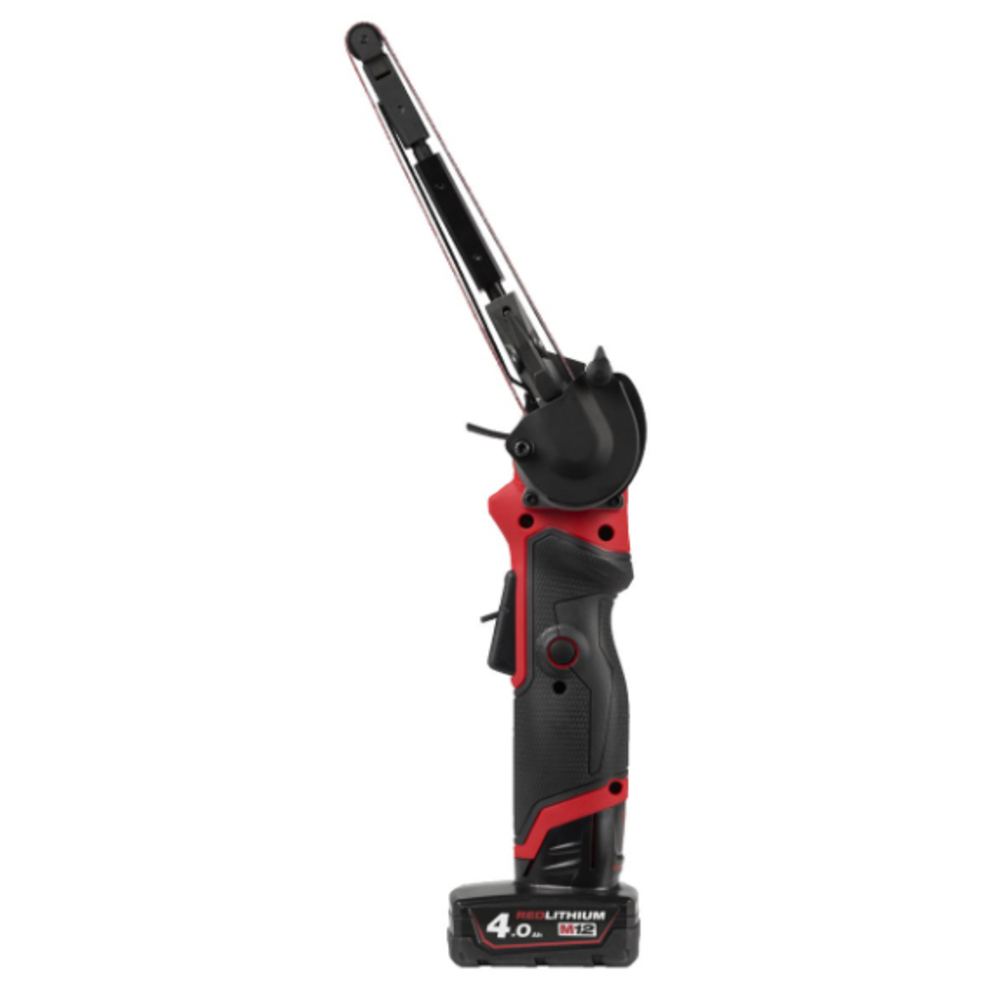Ponceuse à bande, 13mm, 12V, 2 batteries 4,0 Ah - Sac, 1 batterie 12V 4.0 Ah Red Li-Ion, chargeur C12C MILWAUKEE - 4933480961