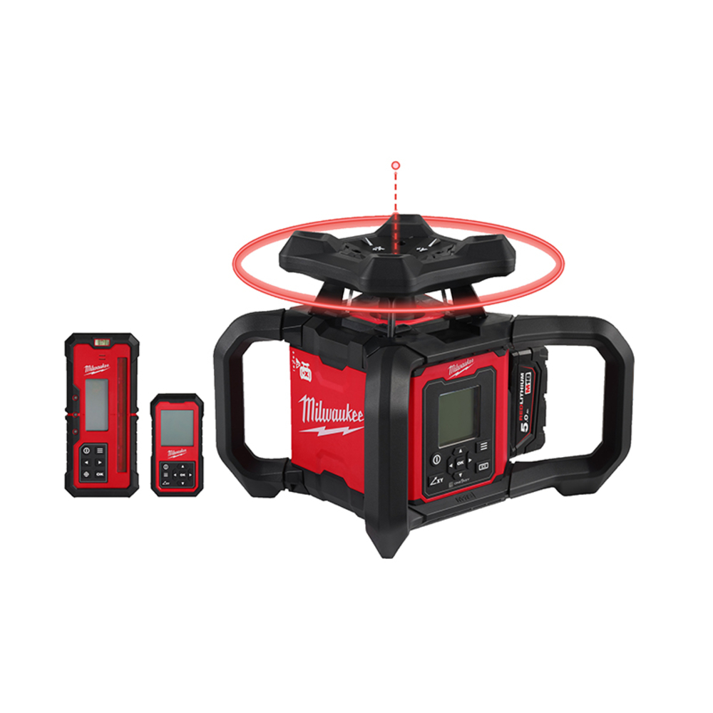 Laser rotatif Milwaukee M18 ONE-KEY rouge double pente H/V 1200 m RLOHV1200-501C 4933493204