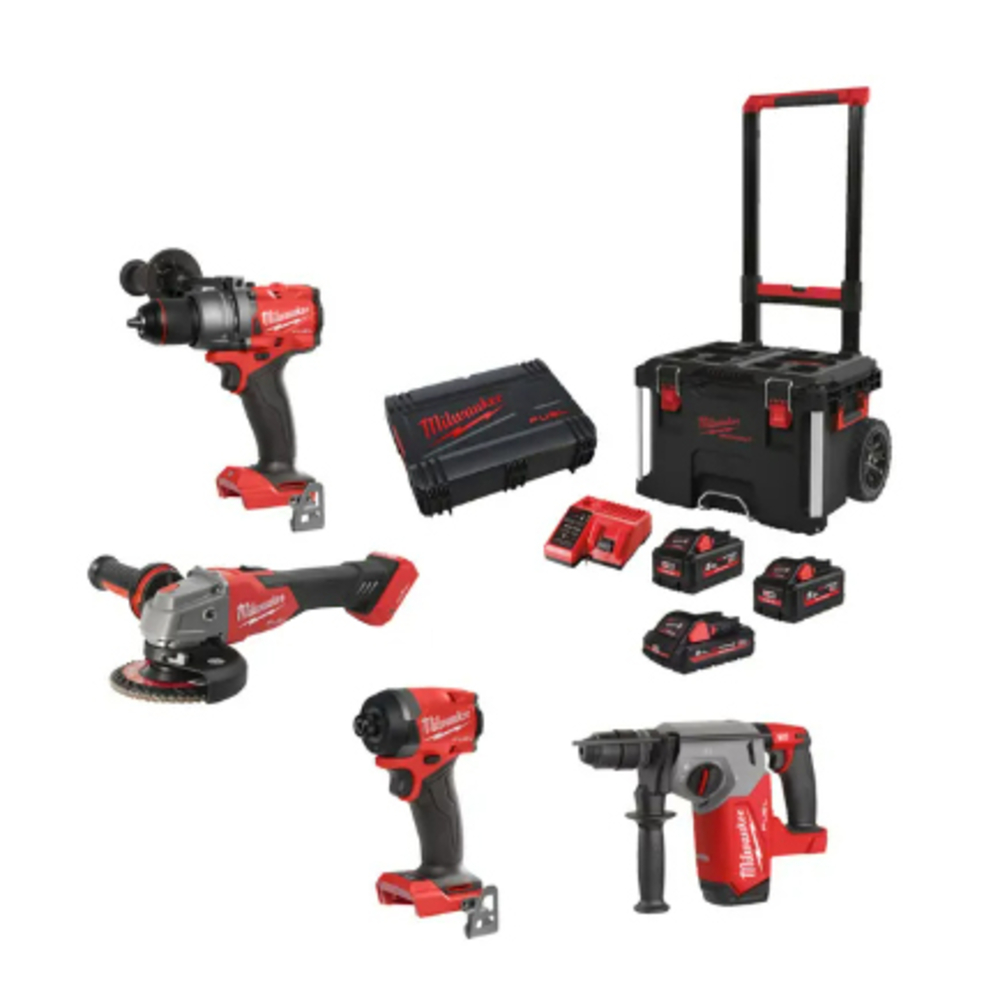 Powerpack 4 outils MILWAUKEE FUEL M18 FPP4AE-533P trolley Packout 4933493334