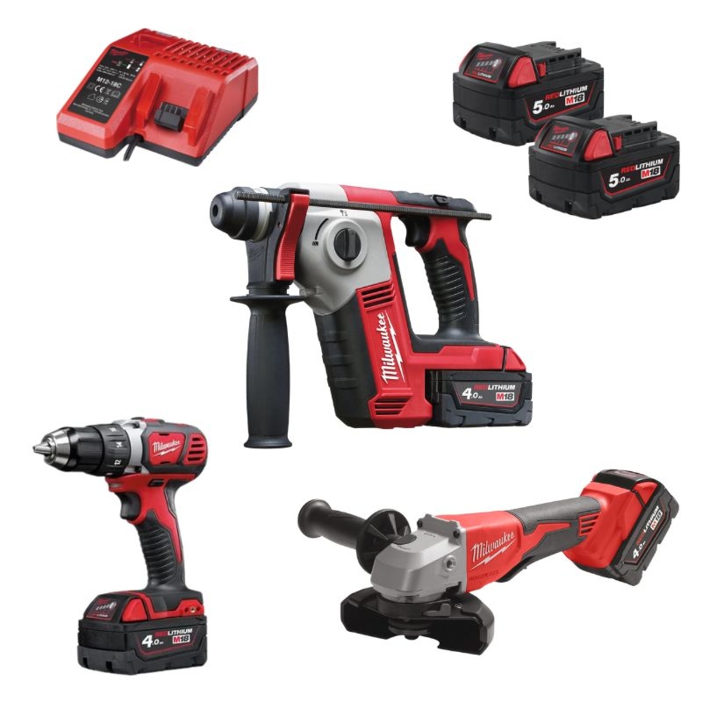 Pack MILWAUKEE M18 BLPP3C-502B perforateur + perceuse-visseuse + meuleuse 4933498166