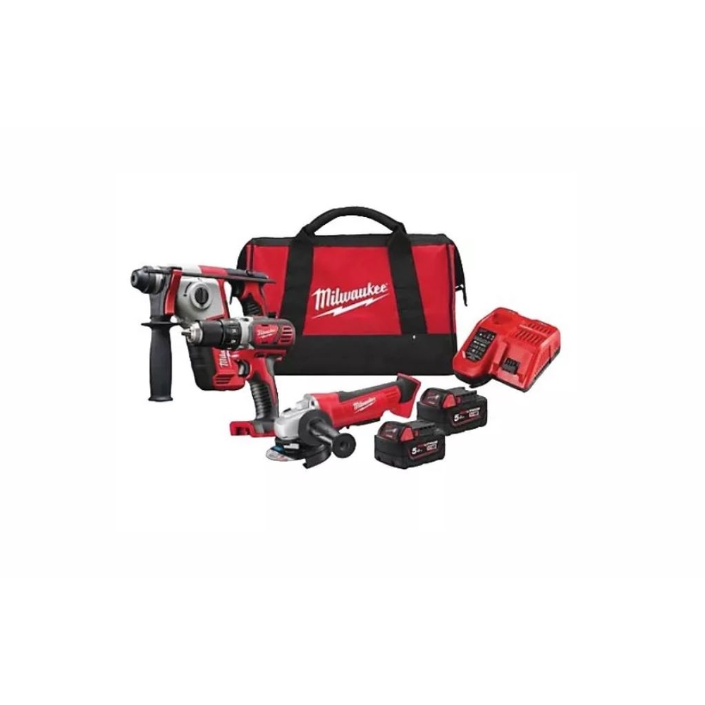 Pack 3 machines MILWAUKEE M18 BLPP3C-502 batterie 5 Ah + chargeur 4933498565