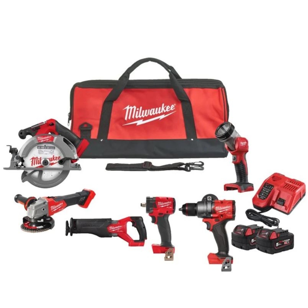 POWERPACK 6 MACHINES MILWAUKEE 18V FUEL M18 FPP6H3-502B 4933498659