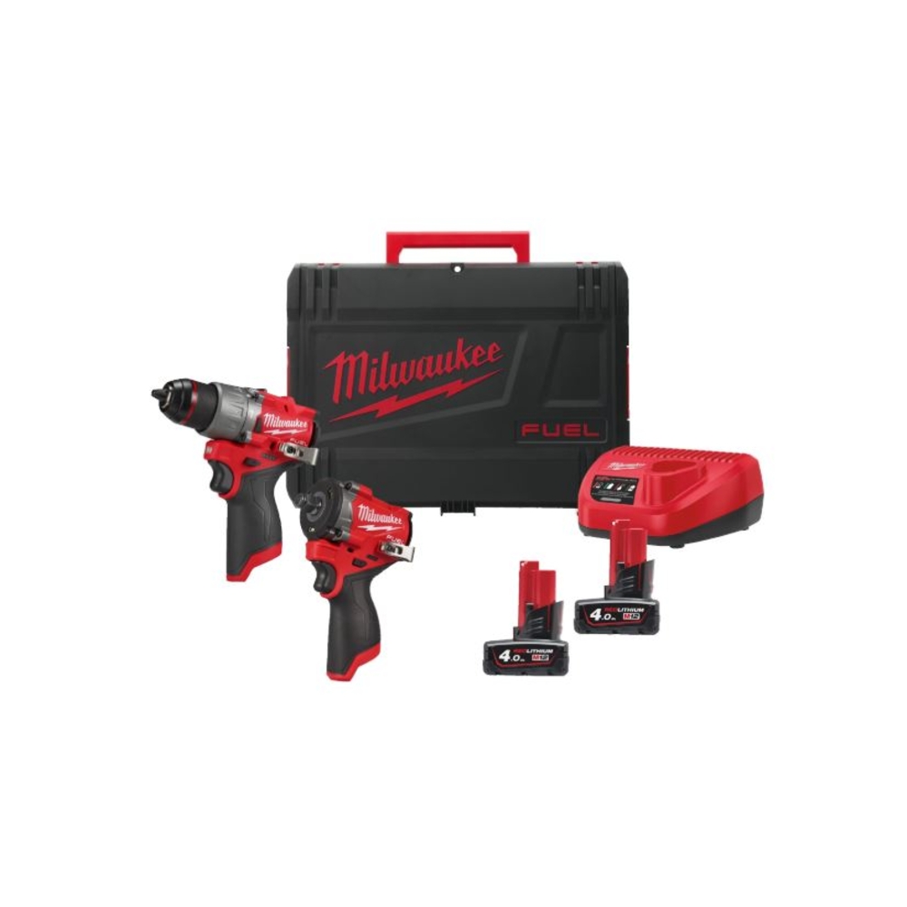Powerpack 2 machines MILWAUKEE M12 perceuse et boulonneuse 4933498741