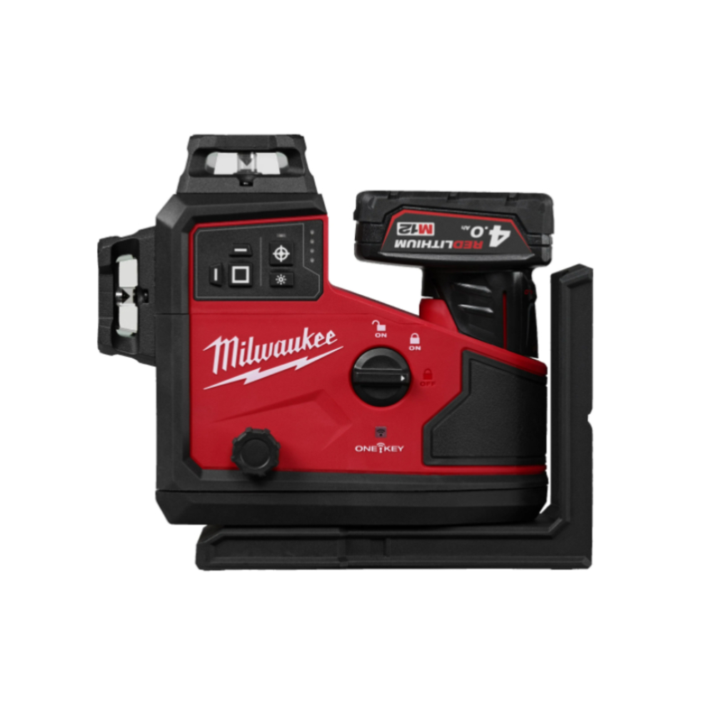 LASER MILWAUKEE VERT 3 LIGNES 360° ALIGNEMENT AUTO M12 A3PLO-401C 4933499002