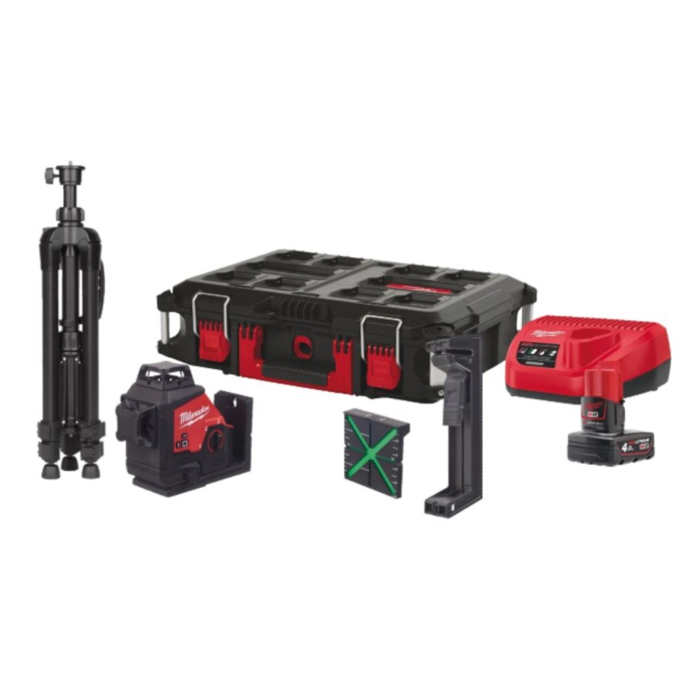 LASER VERT 3 LIGNES 12 VOLTS M12 3PLSKIT-401P MILWAUKEE 4933499379