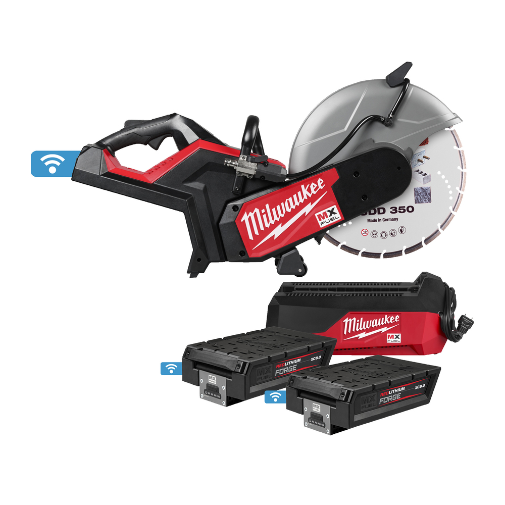 Découpeuse 350 mm 8Ah avec frein et anti-kickback chargeur rapide MXF COS350G2FC-802 MILWAUKEE - 4933499772