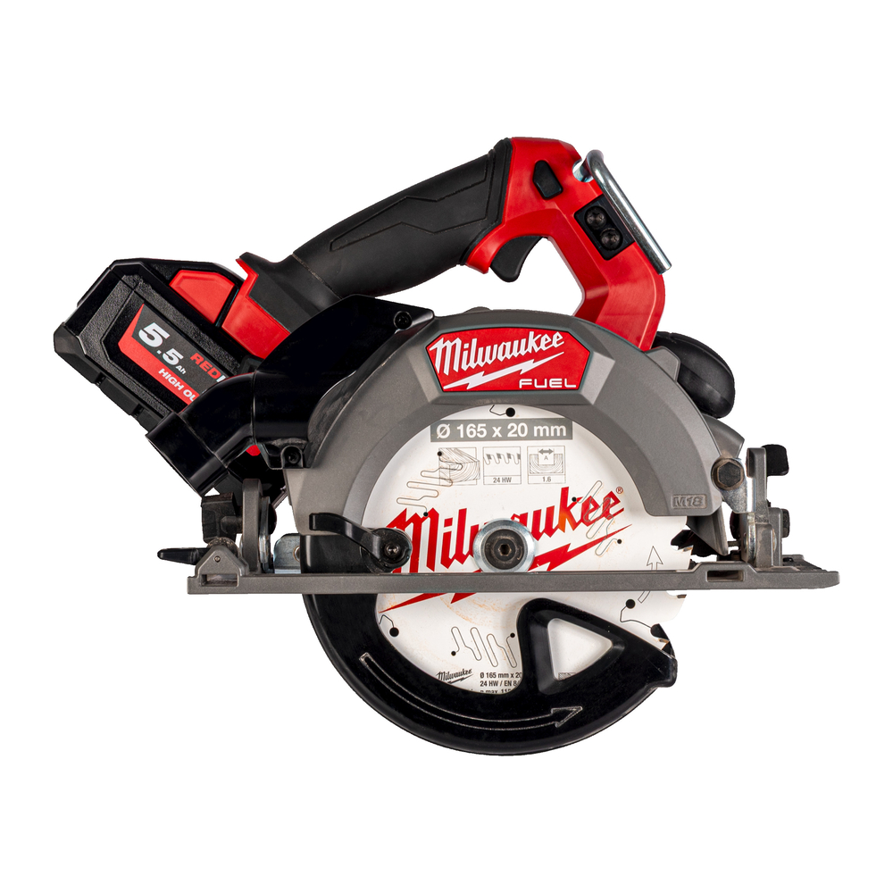 Scie circulaire FUEL 66mm 18V avec adaptateur rail de guidage M18 FCSDC165​-552C MILWAUKEE - 4933499997