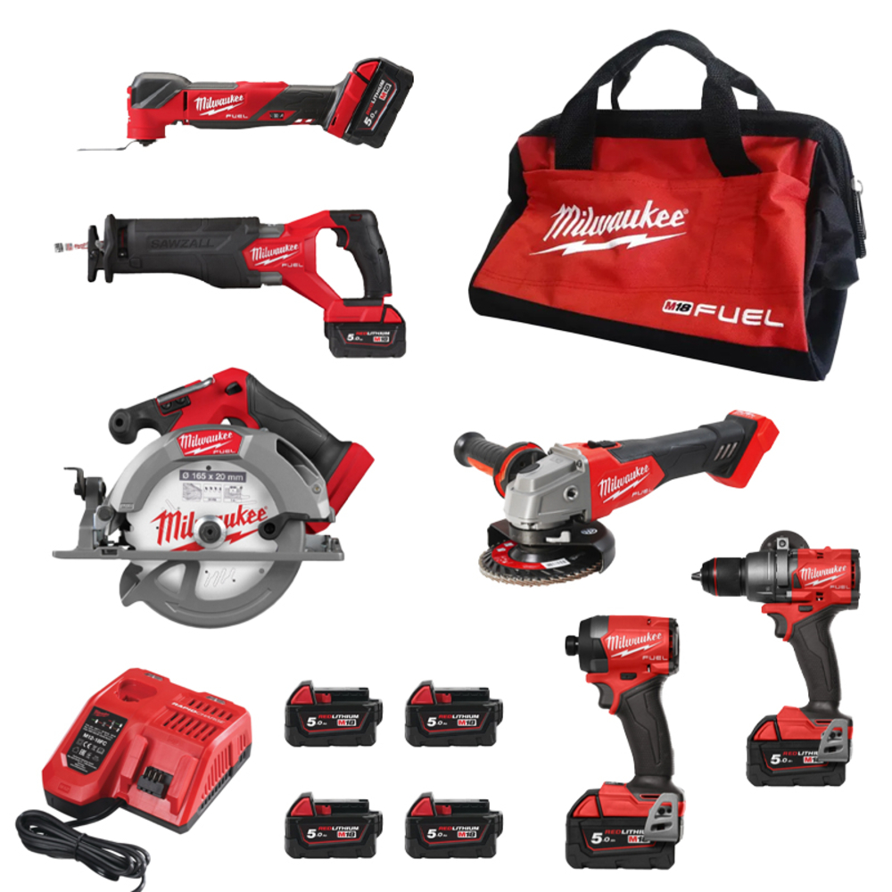 Powerpack 6 outils MILWAUKEE 18V FUEL M18 FPP6HF-504B 4933500112