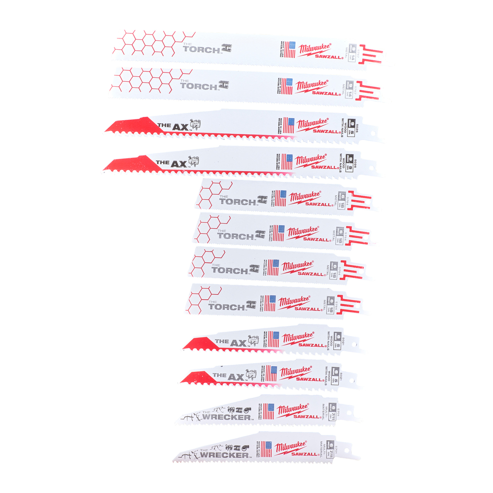 Set 12 lames de scies sabres MILWAUKEE - 49472229