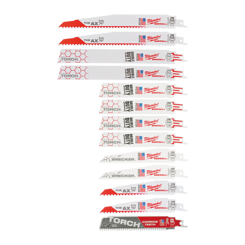 Set 13 lames de scies sabres MILWAUKEE - 49472231