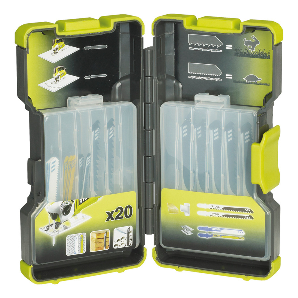 Coffret RYOBI RAK20JB 20 lames scie sauteuse panachées bois & métal - 5132002261