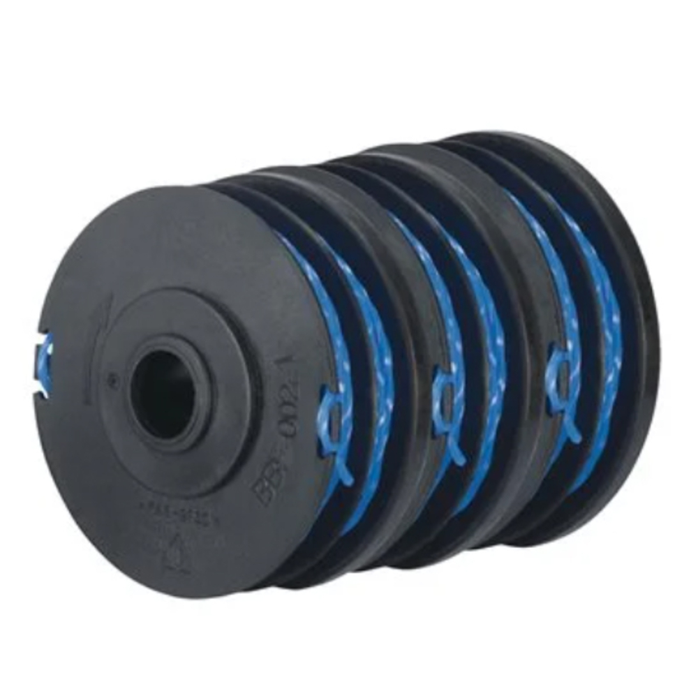 Lot 3 bobines RYOBI double fil Ø 1,65 mm (3,1 m) pour coupe-bordures électriques RAC123 - 5132002671