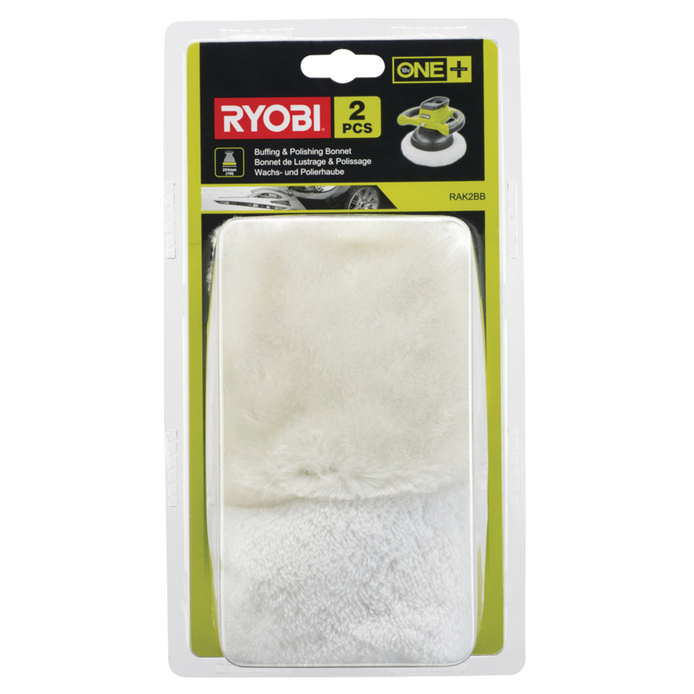Bonnets polissage & lustrage pour polisseuse 254 mm ONE+ R18B-0 RYOBI RAK2BB - 5132002786
