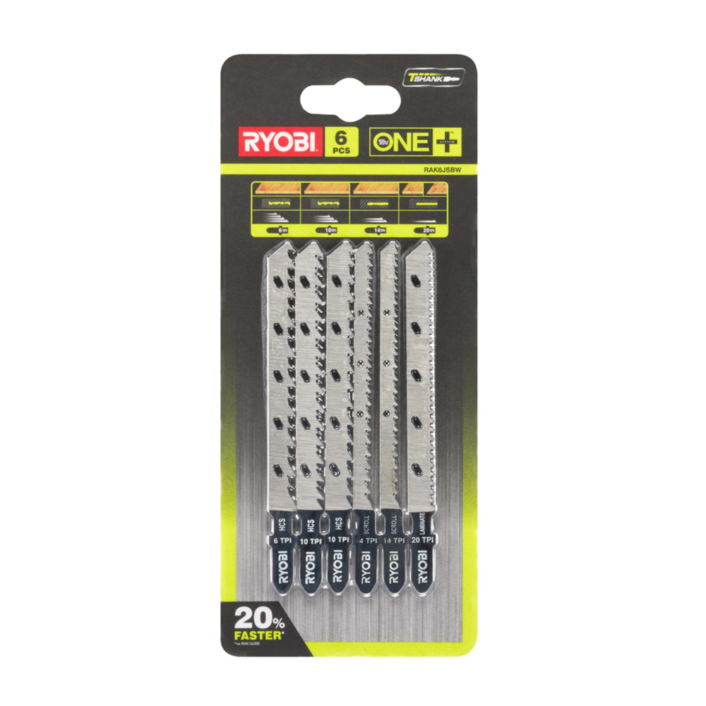 Blister 6 lames spéciales scie sauteuse sans fil ONE+ RYOBI RAK6JSBW - 5132002810