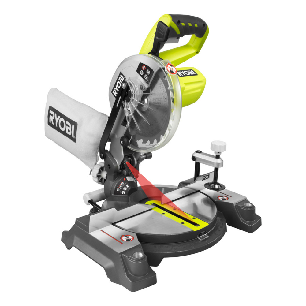 Scie à coupe d'onglets RYOBI EMS190DCL 18V lame 190mm 38x108mm à 90° - 5133000932