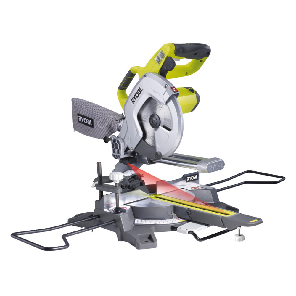 Scie à coupe d'onglets radiale 1 500 W RYOBI EMS216L lame 216 mm - 5133001197