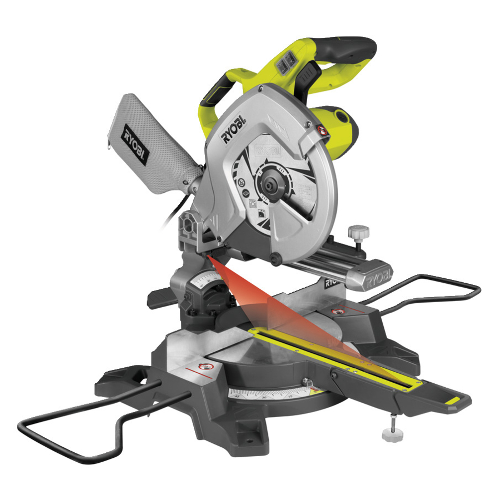 Scie à coupe d'onglets radiale RYOBI EMS254L 2 000 W lame 254 mm 48 dents - 5133001202
