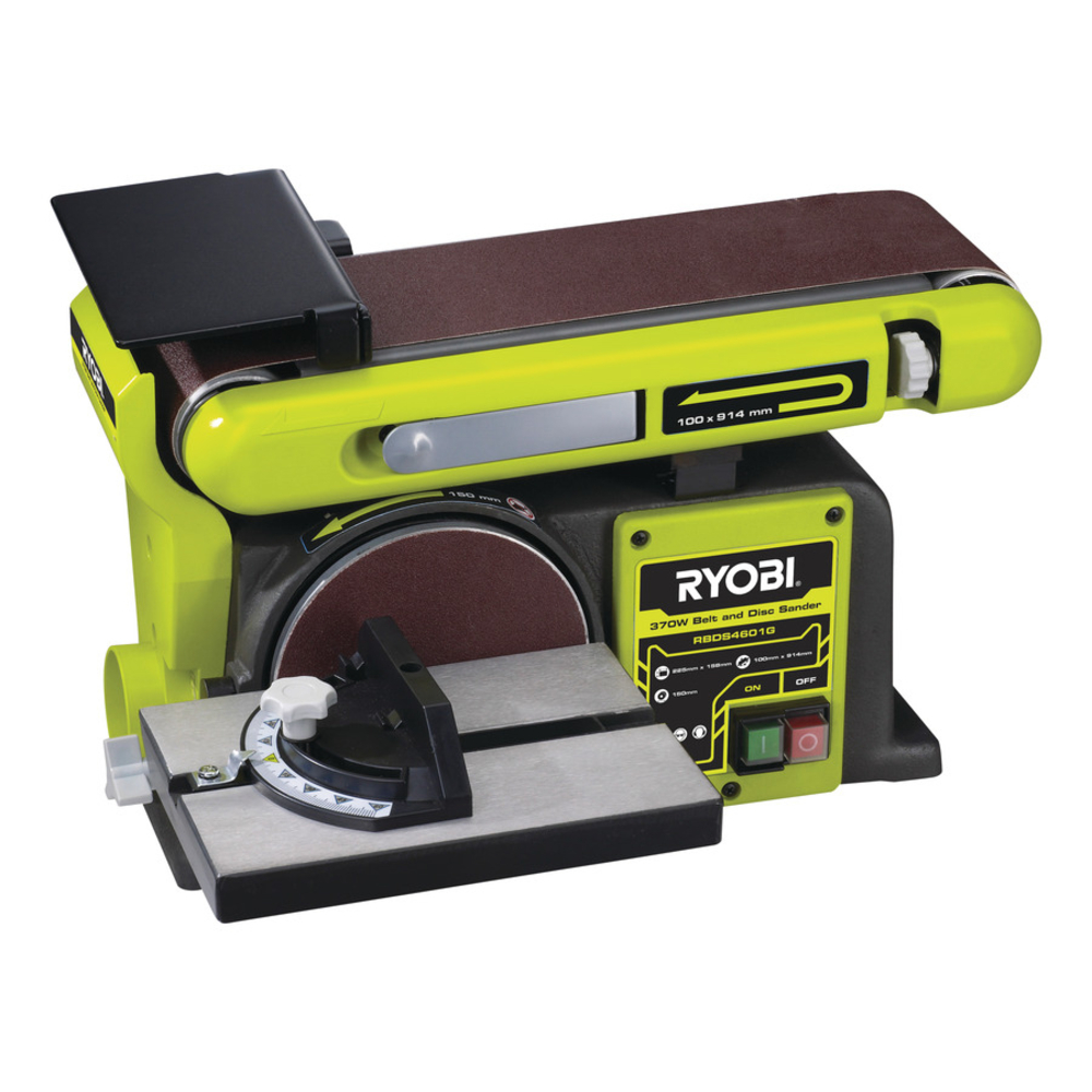 Ponceuse stationnaire à bande et disque RYOBI RBDS4601G 370 W Ø disque 150 mm - 513300285