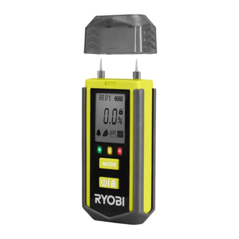 Testeur d'humidité - plage de mesure de l'humidité entre 8,4% et 51% - Livré avec 2 piles RYOBI - 5133005032