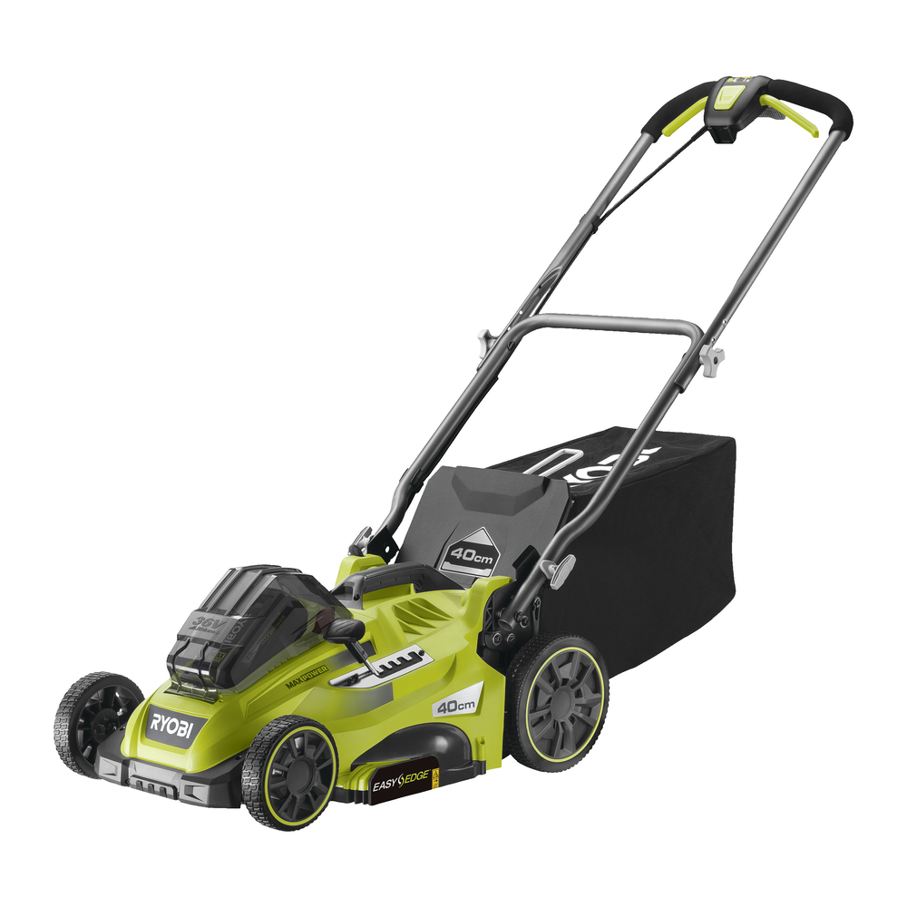 Tondeuse RYOBI tractée à la demande POWER ASSIST™ 36V MAX POWER - 40 cm (1 x 5,0 Ah) RLM36X41H50PG - 5133005543
