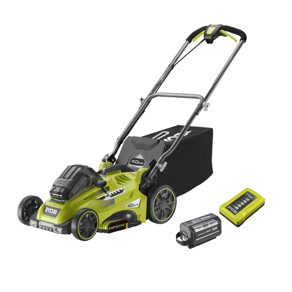 Tondeuse RYOBI tractée à la demande POWER ASSIST™ 36V MAX POWER - 40 cm (1 x 6,0 Ah High Energy™) RLM36X41H60PG - 5133005544