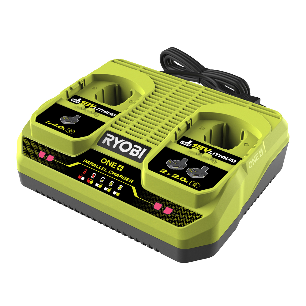 Chargeur simultané lithium 18V 2 ports - 4,0 A / 2,0 A RYOBI - 5133005579