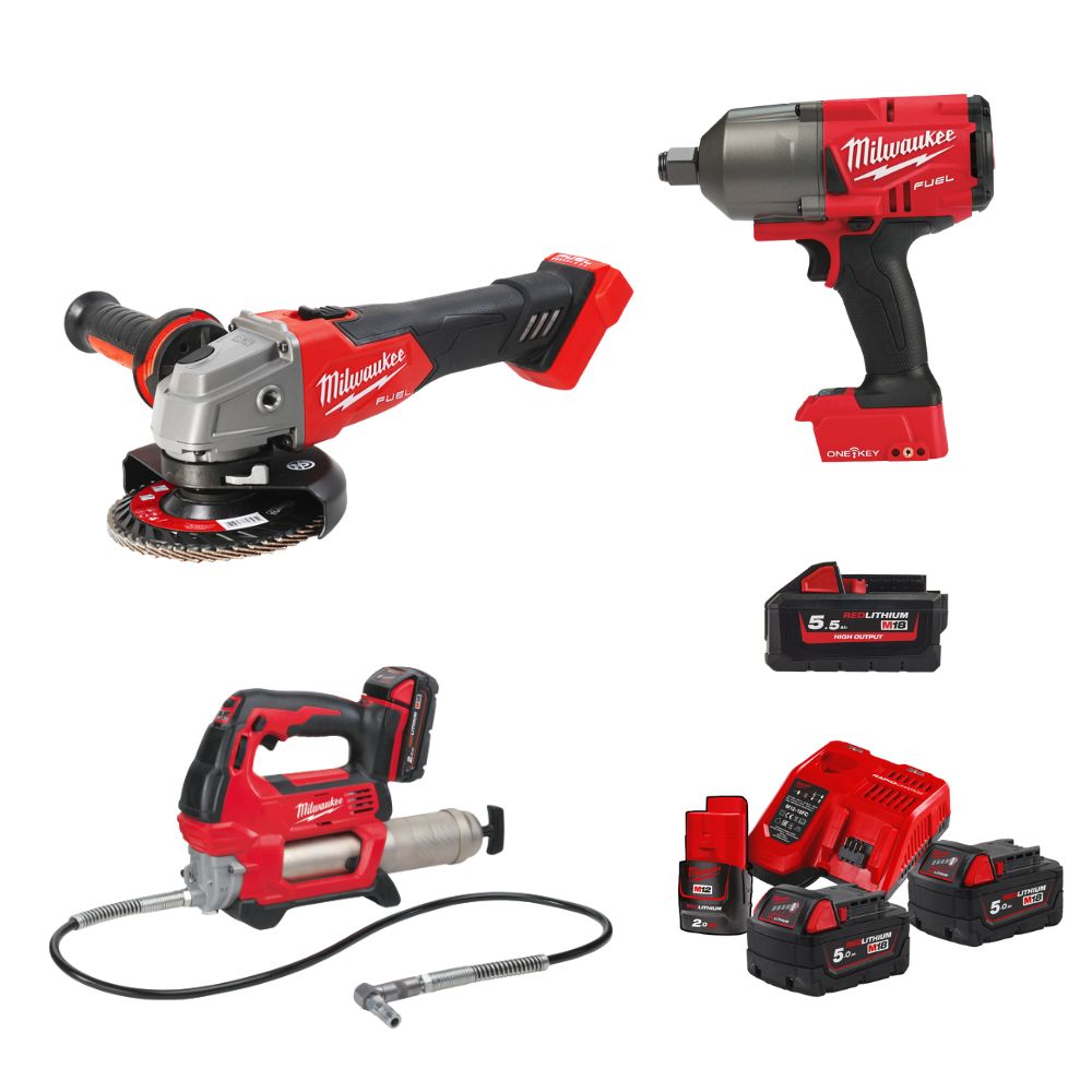 PACK MILWAUKEE GARAGISTE 3 MACHINES M18 AVEC BATTERIES