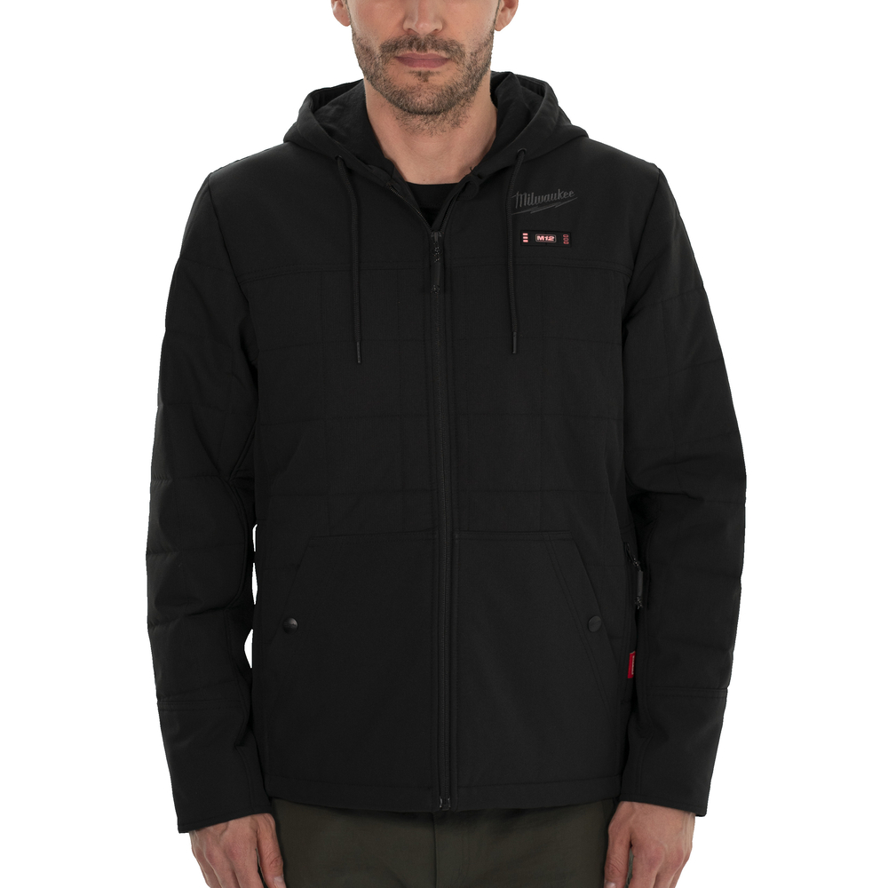 Veste à capuche noire chauffante RIPSTOP MILWAUKEE - M12 HPJBL2-0