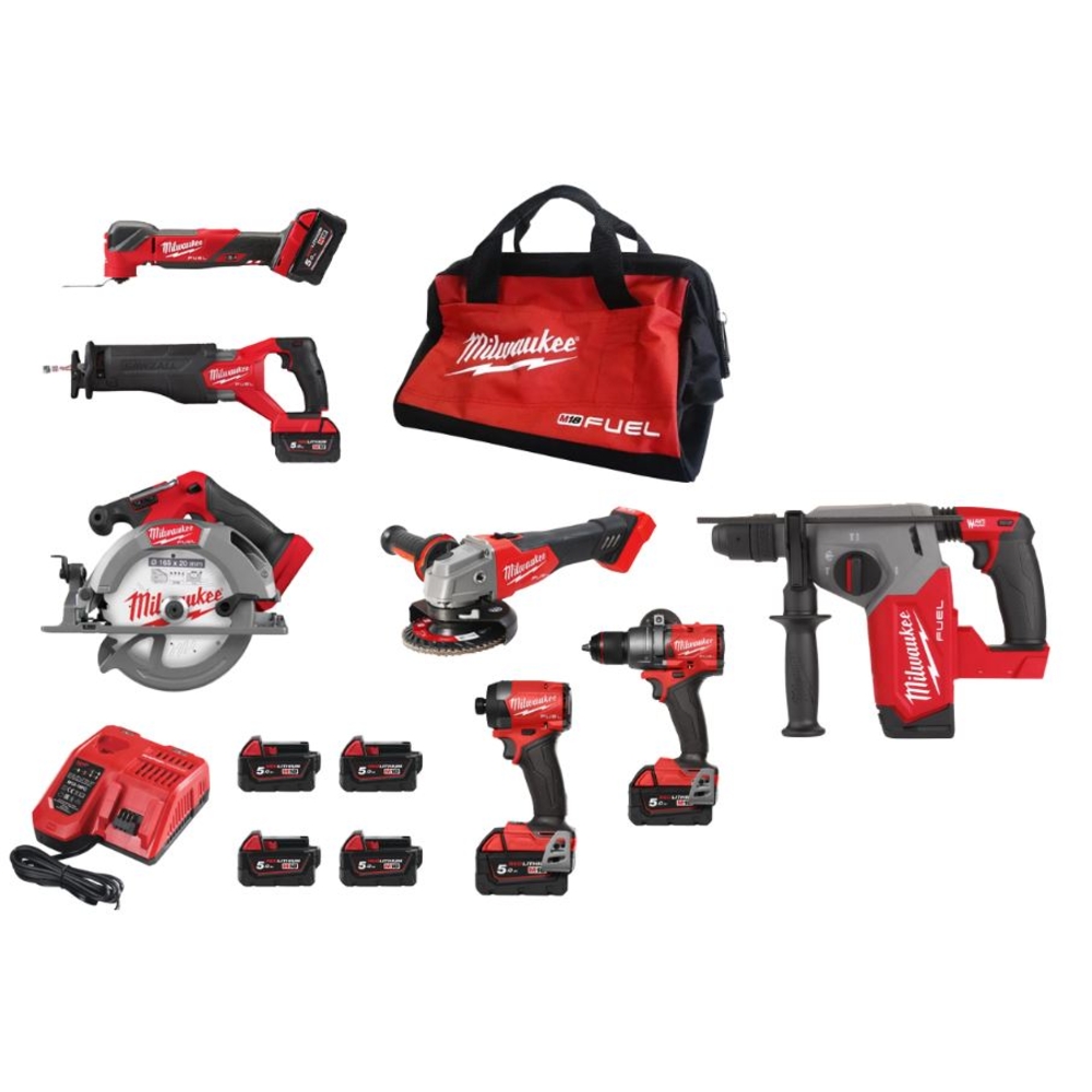 Pack 7 machines MILWAUKEE 18V FUEL M18 FPP6HF-504B FHX-0X
