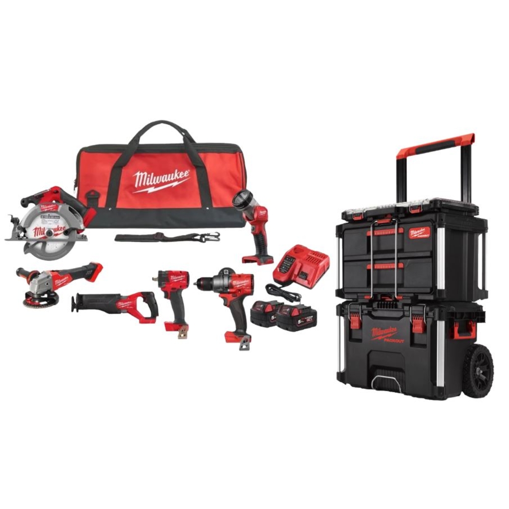 PACKOUT 6 MACHINES MILWAUKEE 18V FUEL M18 FPP6H3-502B