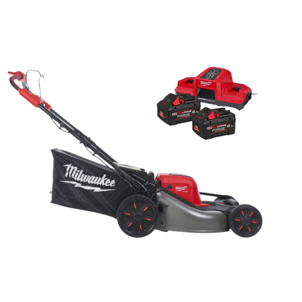 Tondeuse à gazon MILWAUKEE FORGE autotractée fuel 53cm M18 avec batterie 8 Ah