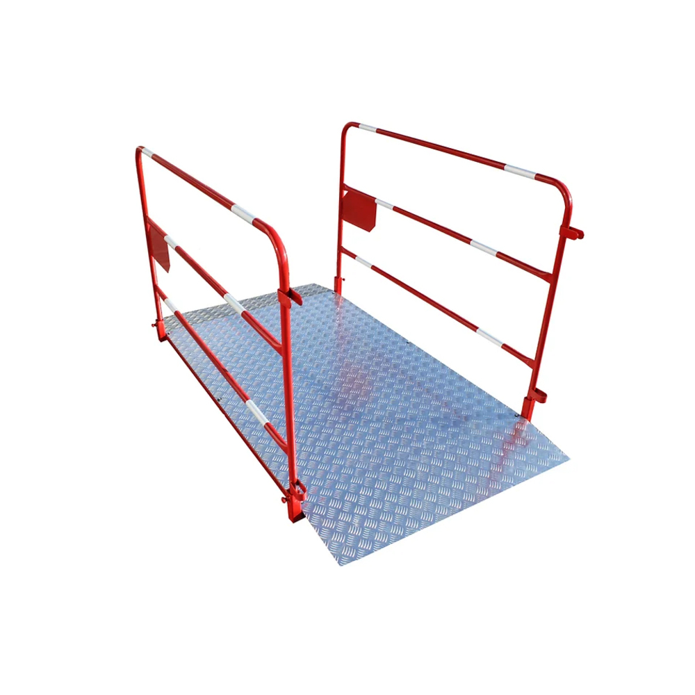 PASSERELLE DE CHANTIER PLIABLE ROUGE 2000 x 1000mm - PASSERELLEPLIABL