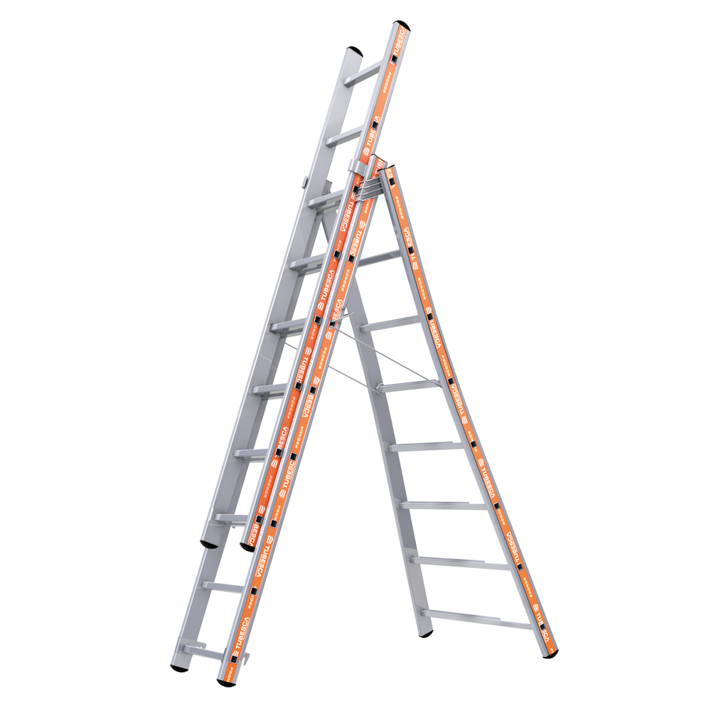 ÉCHELLE PRONOR TRANSFORMABLE 3 PLANS ACCES 8.83M - TUBESCA COMABI - 01253012