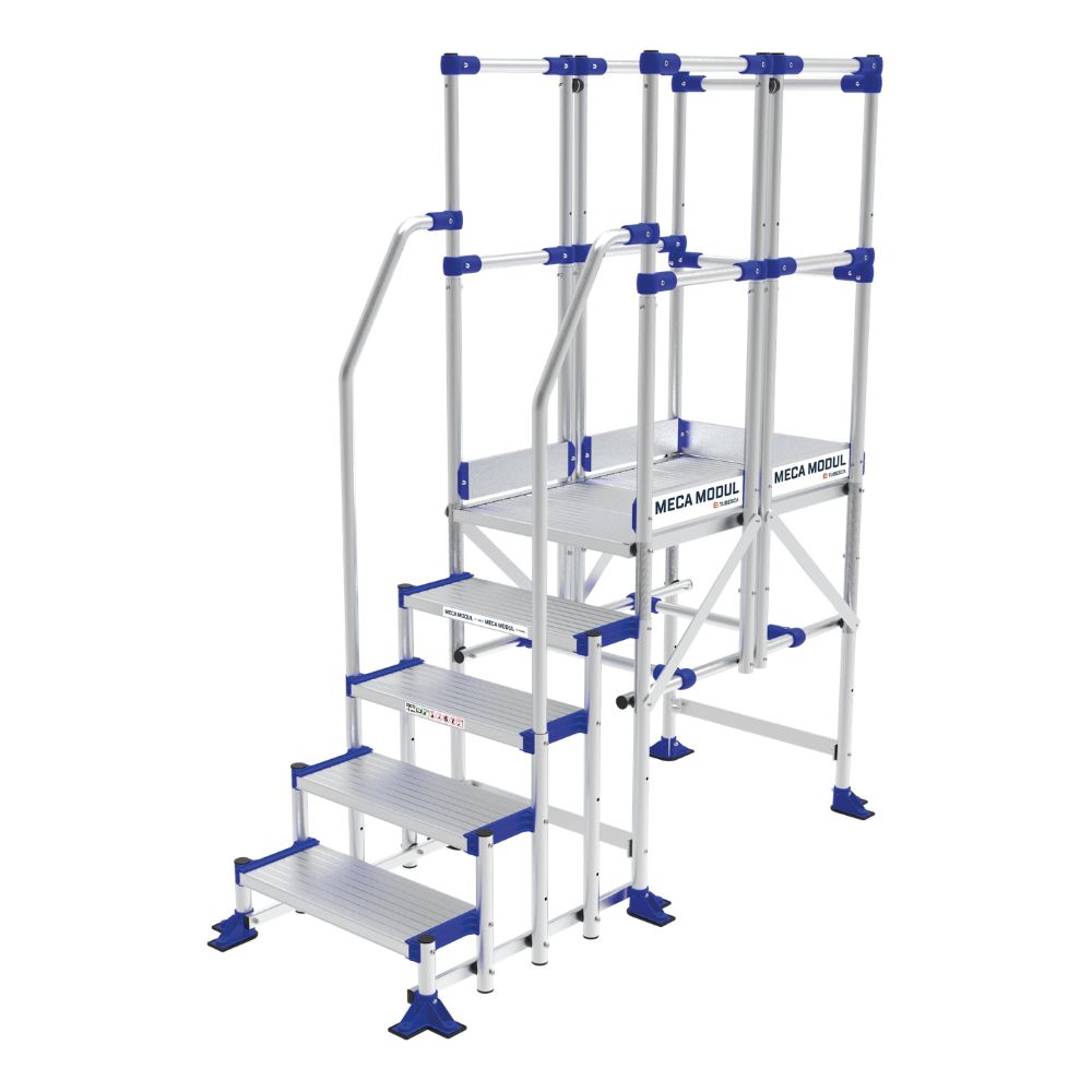MECA MODUL Plateforme 5 marches lg 1,5m - 3 GC - 2 Rampes - TUBESCA COMABI - 02380513